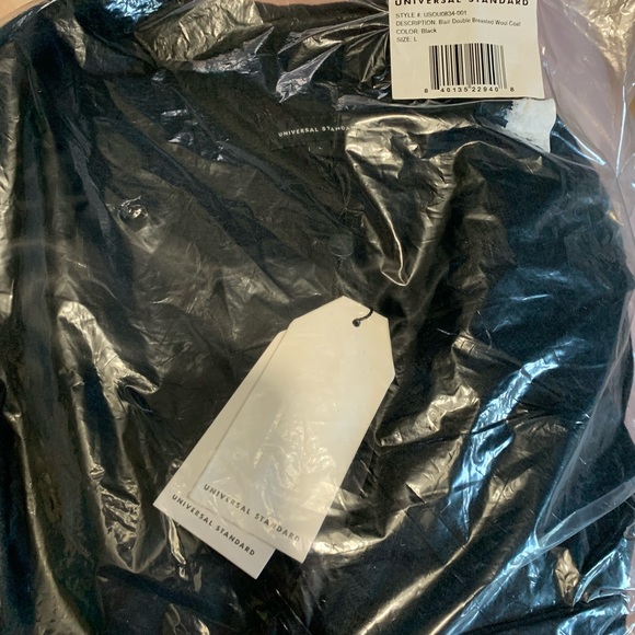 NWT Blair Double Breasted black Wool Coat Universal Standard sz L (22-24) - Picture 4 of 4